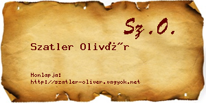 Szatler Olivér névjegykártya
